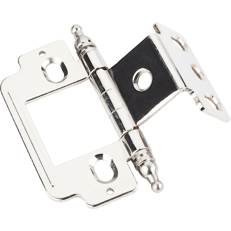 Hardware Resources 270 Degree Full Wrap for 3/4" Framex3/4" Door, Inset Flush, "B" style Minaret Hinge - Nickel 0158NI